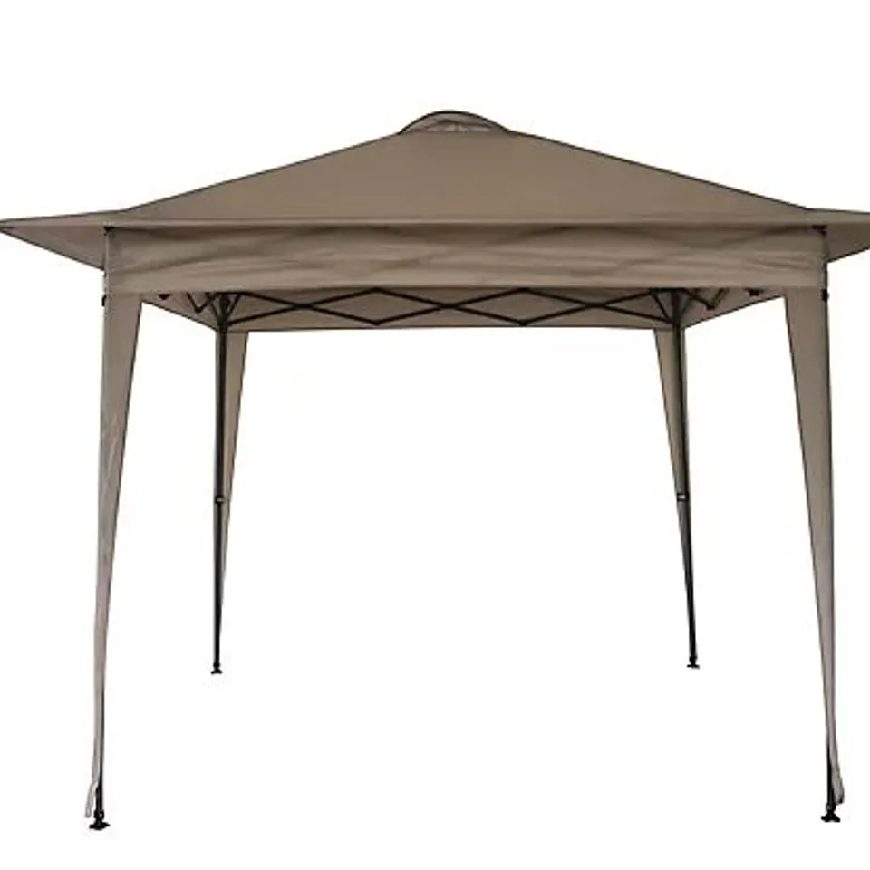 GREEN LOUNGE POP UP FOLDING GAZEBO WITH WHEELED CARRY BAG TAUPE