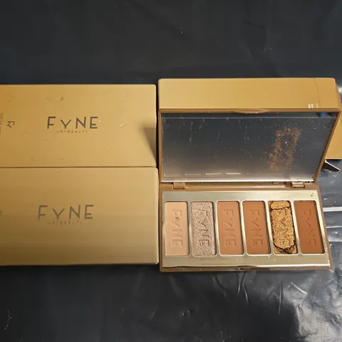 LOT OF 3 FYNE ARTBEAUTY EAT SHADOW PALLETTES