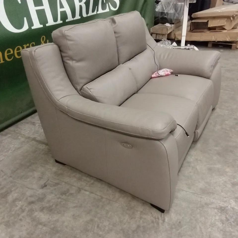 QUALITY DESIGNER ITALIAN MADE DEGANO 2 SEATER ELECTRIC RECLINER LEATHER SOFA