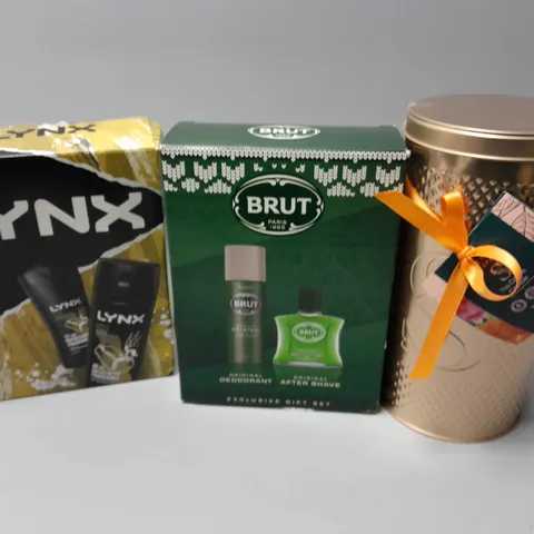 APPROXIMATELY 10 FRAGRANCE AND COSMETIC BOXSETS TO INCLUDE LYNX GOLD, BRUT EXCLUSIVE GIFT SET, SANCTUARY SPA THE COUNTS CAPSULE, ETC