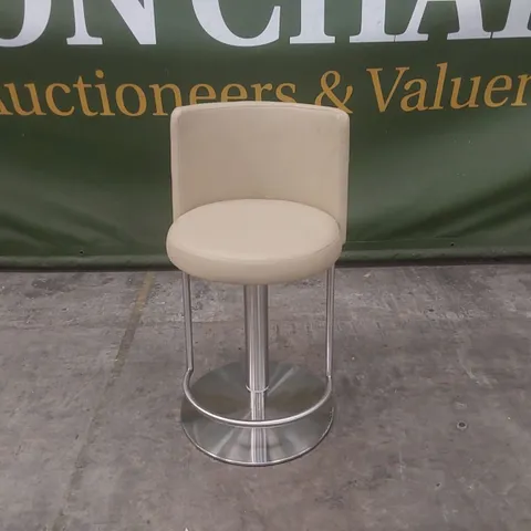 QUALITY DESIGNER MONZA STAINLESS STEEL AND PU LEATHER BAR STOOL