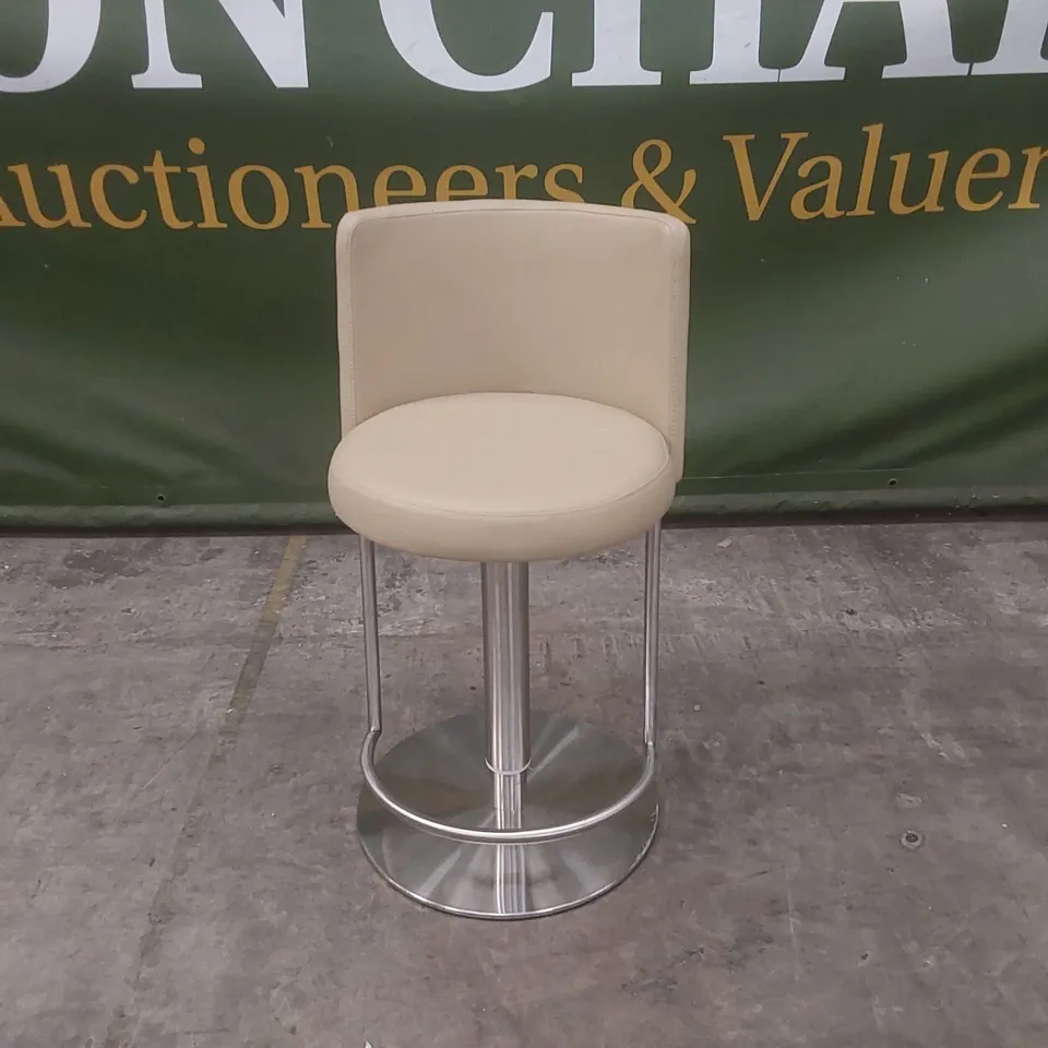 QUALITY DESIGNER MONZA STAINLESS STEEL AND PU LEATHER BAR STOOL
