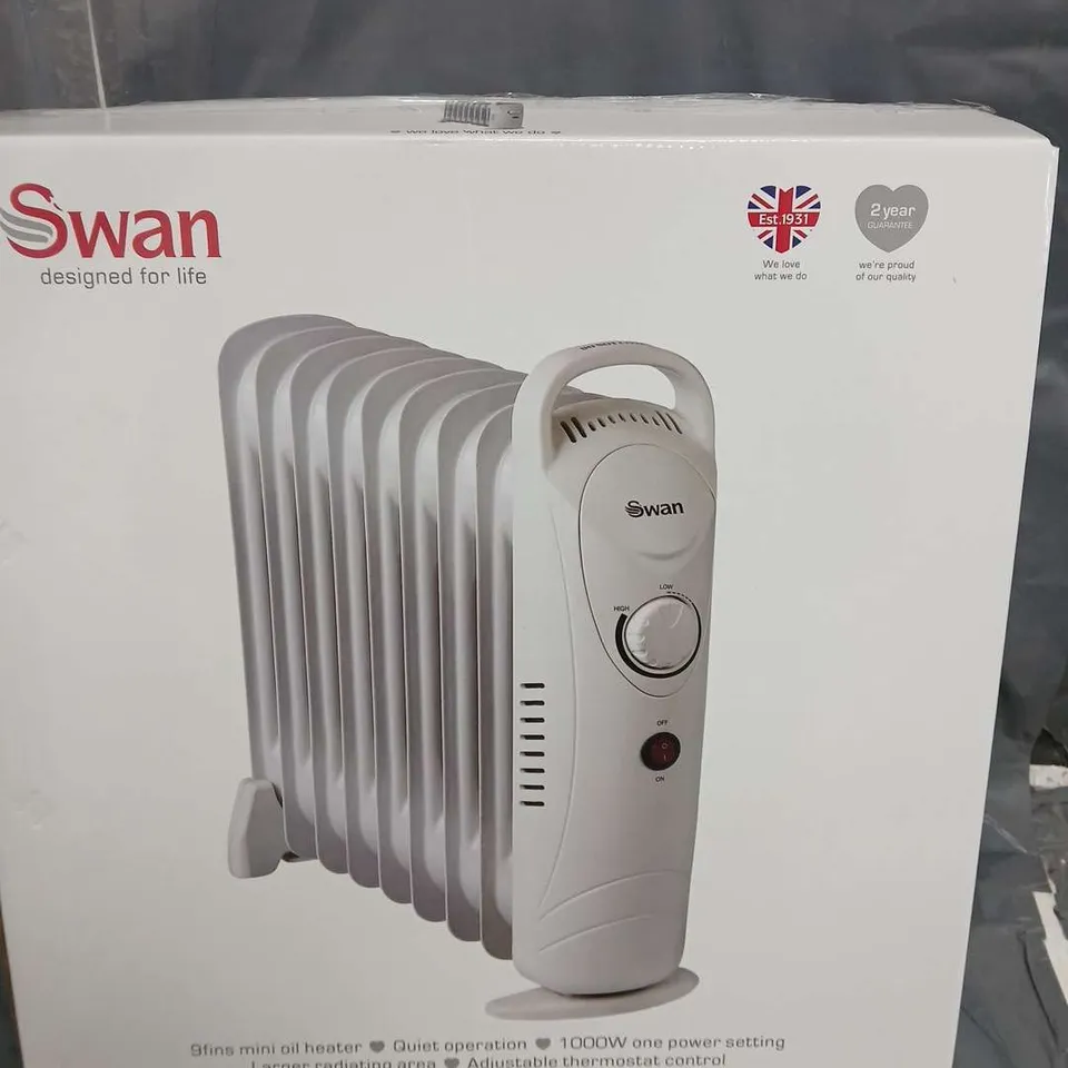 SWAN 1000W MINI OIL HEATER - WHITE RRP £29