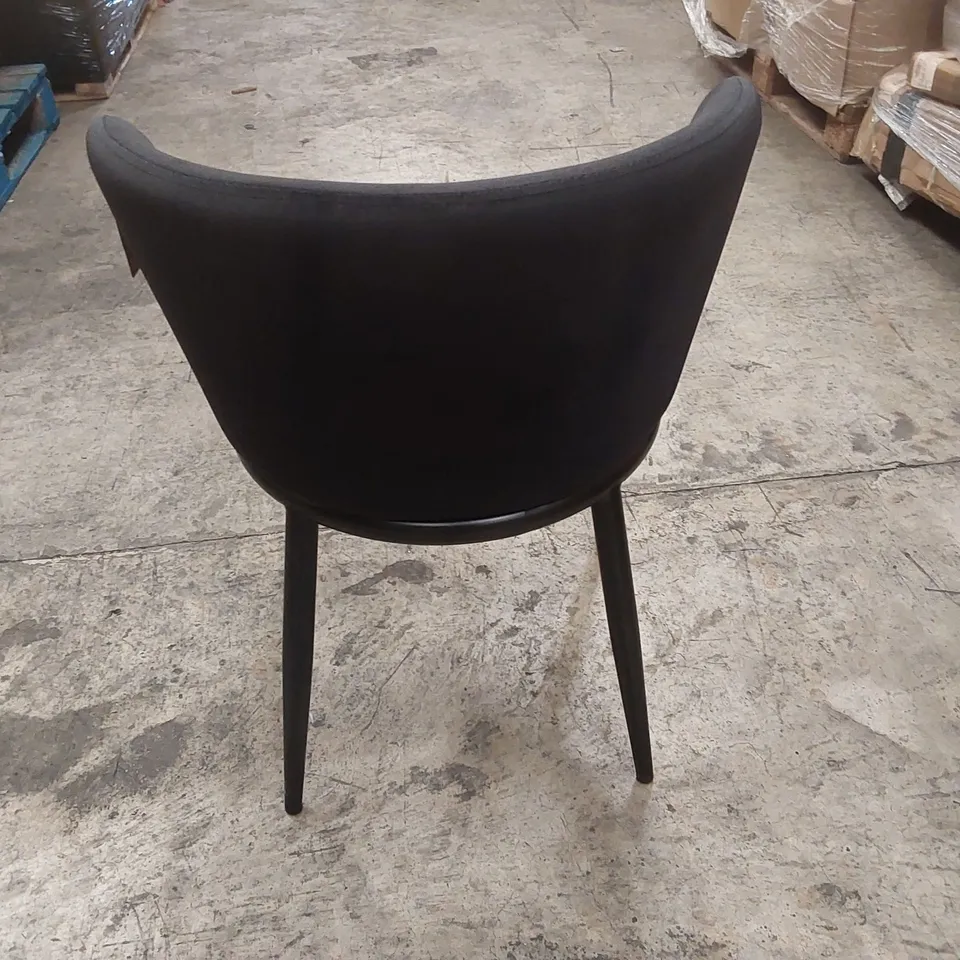 DESIGNER BLACK VELVET DINING CHAIR