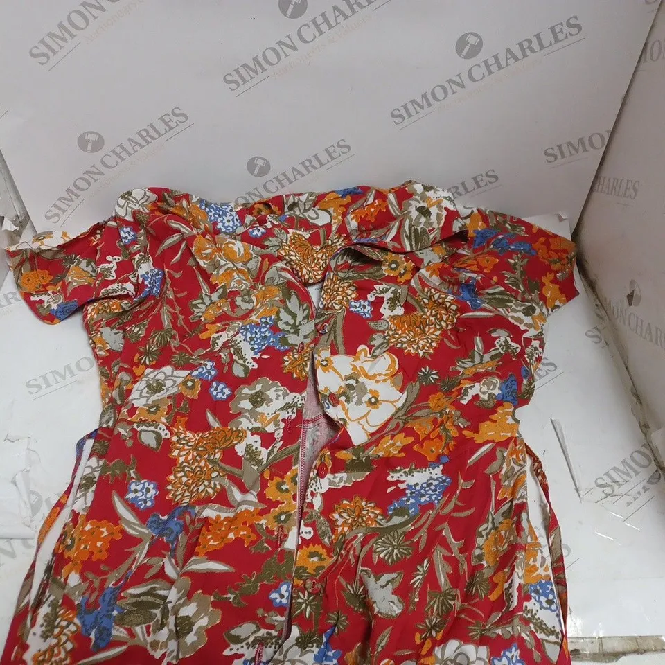 FRENCH CONNECTION REVER PRINT PLAYSUIT IN POPPY RED - 10