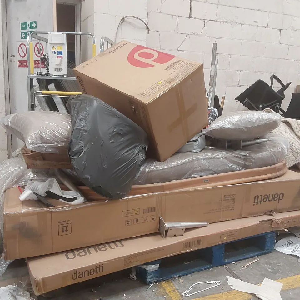 PALLET CONTAINING A LARGE QUANTITY OF ASSORTED FURNITURE PARTS ECT