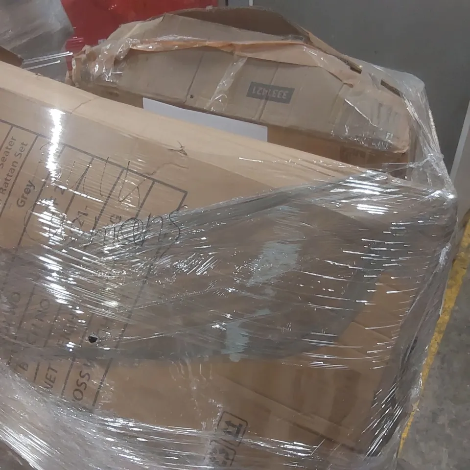 PALLET CONTAINING A VERY LARGE QUANTITY OF ASSORTED GARDEN CUSHIONS