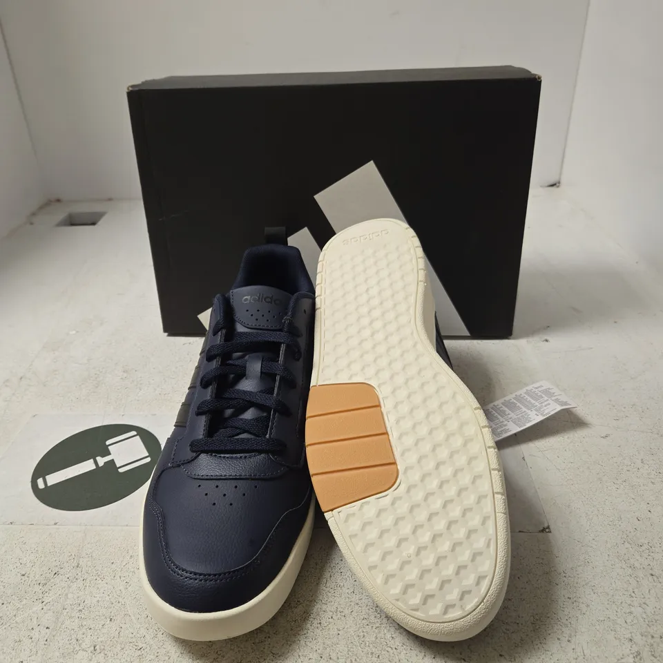 BOXED ADIDAS COURTWAVE NAVY SNEAKERS, UK 12
