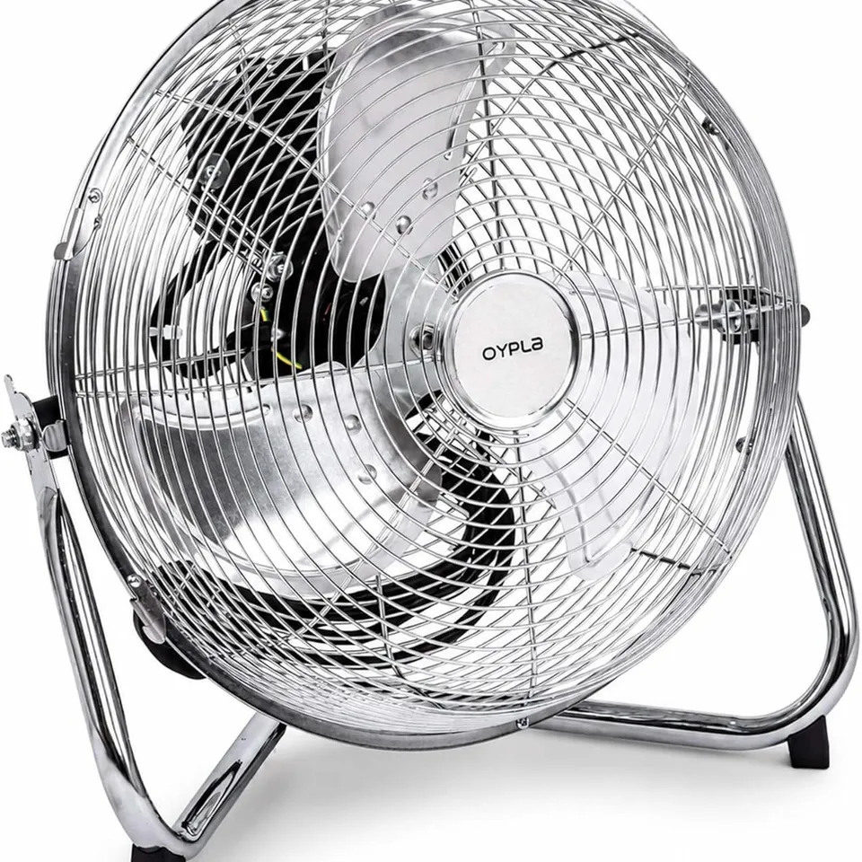 12" INCH CHROME 3 SPEED FLOOR STANDING GYM FAN HYDROPONIC  (240)
