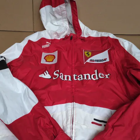 FERRARI SCUDERIA FERRARI LIFESTYLE JACKET BY PUMA β RED/WHITE, UK L