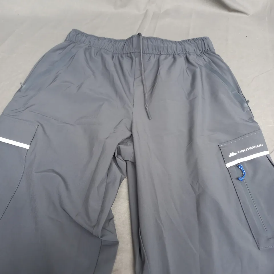 MONTERRAIN LIGHT GREY RAMBLE 2.0 RUNNING PANTS - LARGE