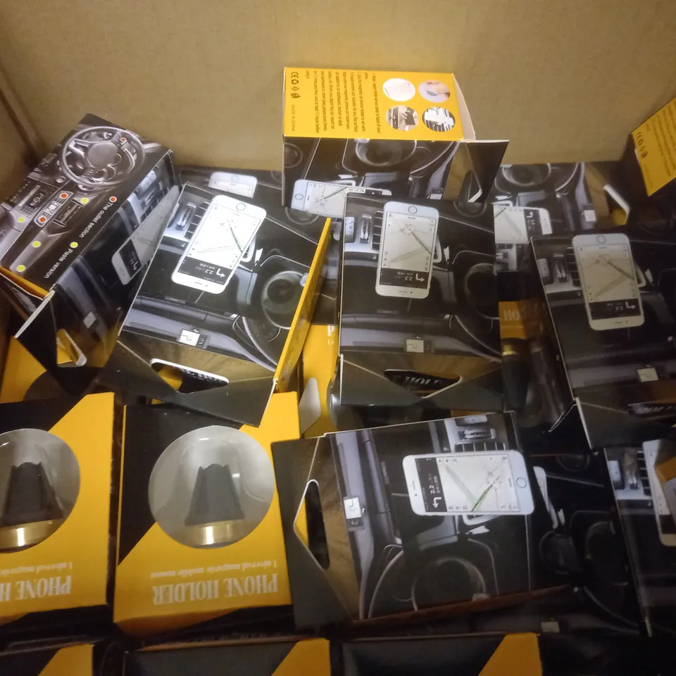 BOX OF APPROX 77 UNBRANDED PHONE HOLDER