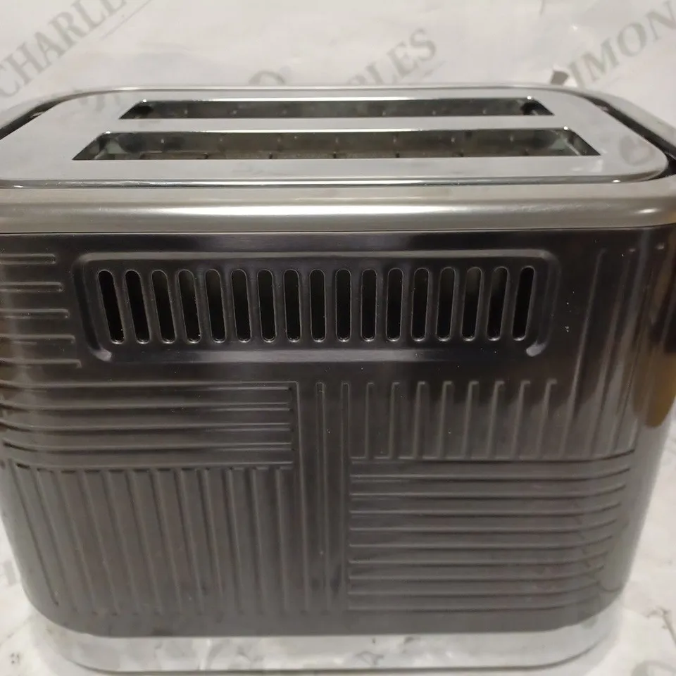 RUSSELL HOBBS 25250 GEO STEEL 2 SLICE WIDE SLOT TOASTER