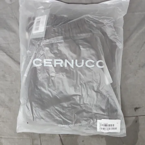 BAGGED CERNUCCI WIDE LEG JOGGERS IN COFFEE SIZE SMALL