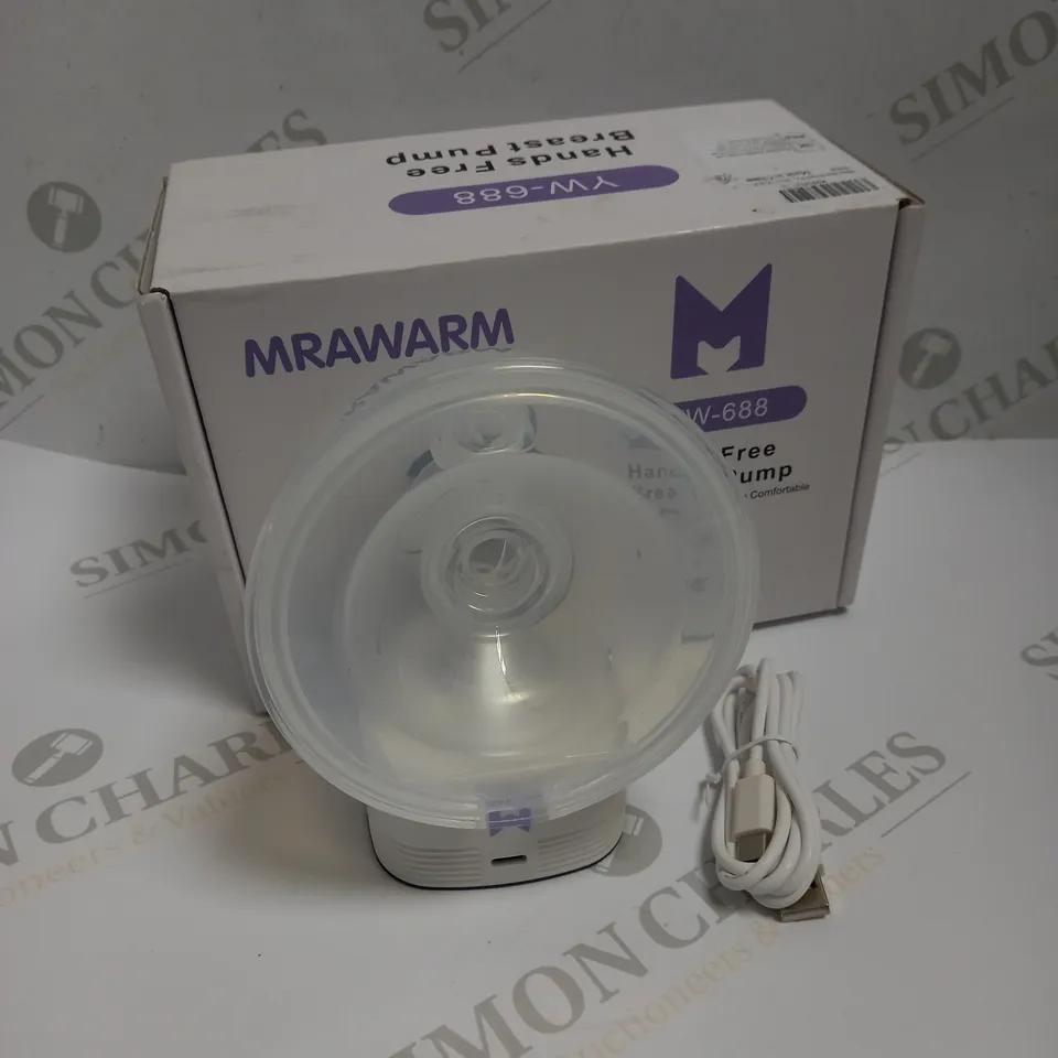 BOXED MRAWARM HANDS FREE BREAST PUMP YW-688