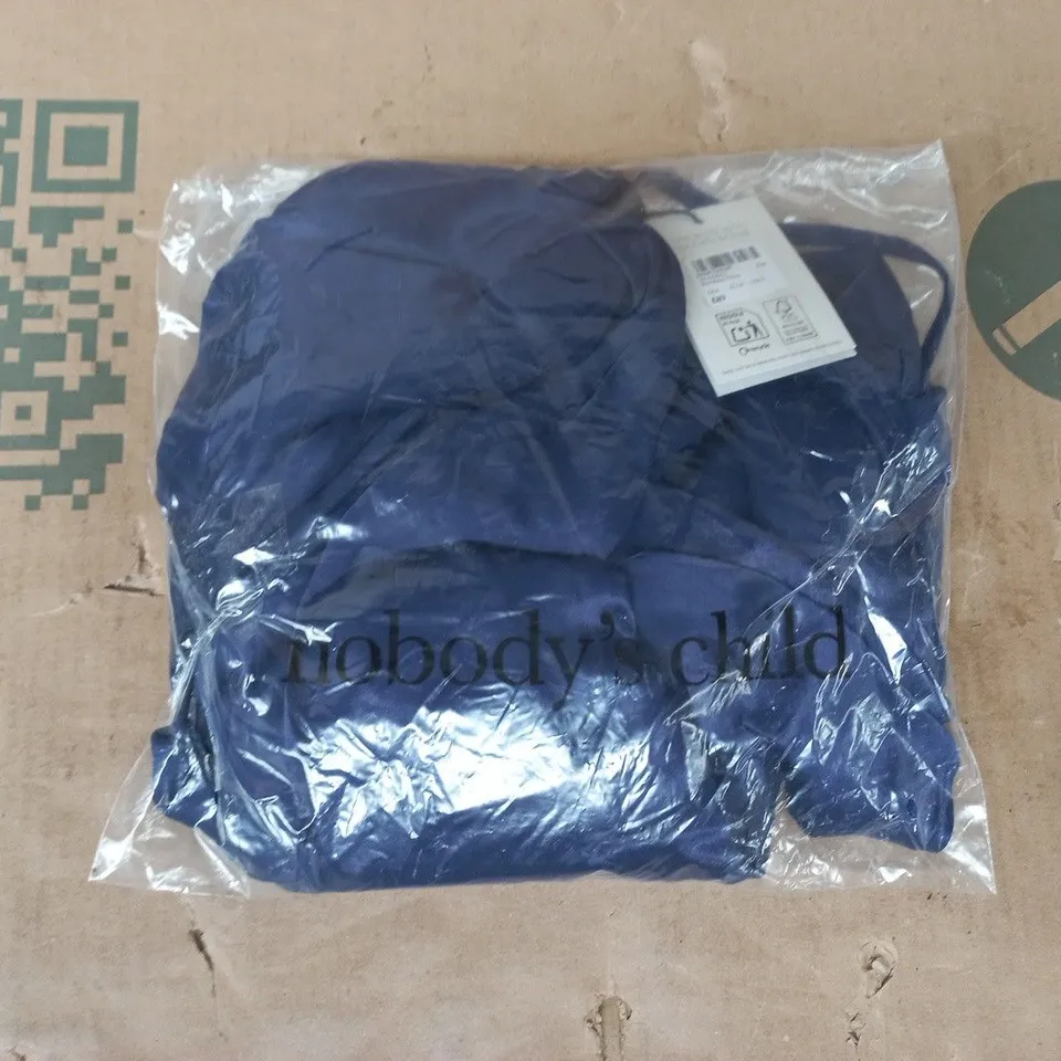 BAGGED NOBODY'S CHILD RIA MIDAXI DRESS IN BLUE SIZE UK 8