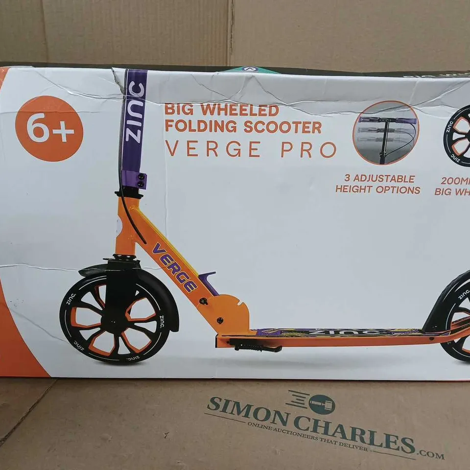 ZINC BIG WHEELED FOLDING SCOOTER VERGE PRO