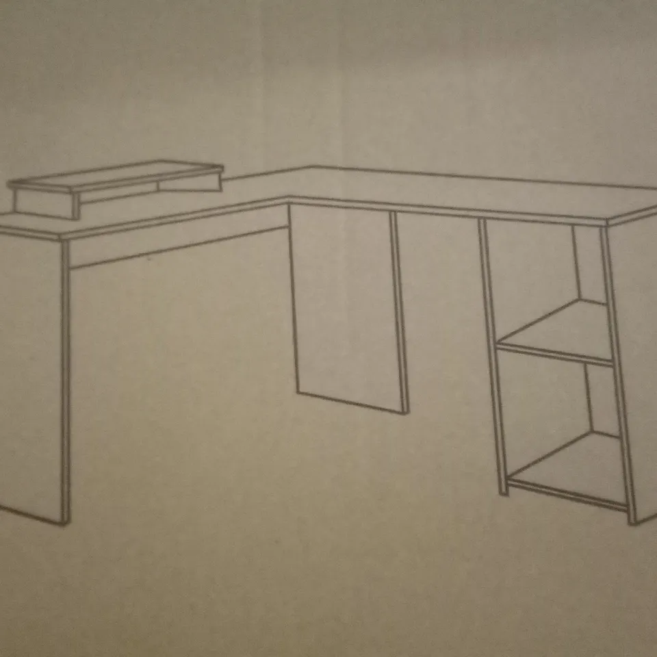 PALLET OF APPROXIMATELY 18 BOXED L-SHAPED COMPUTER DESKS 