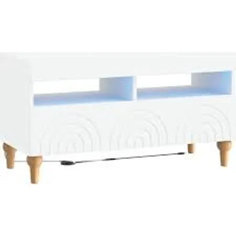 BOXED VIDAXL LED TV CABINET WHITE ENGINEERED WOOD