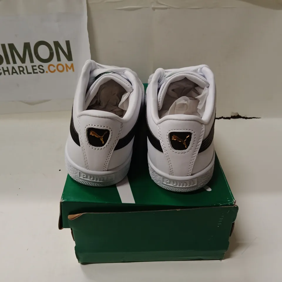 BOXED PUMA WHITE LEATHER SNEAKERS – UK 5 (EU 38, US 6) – MEN