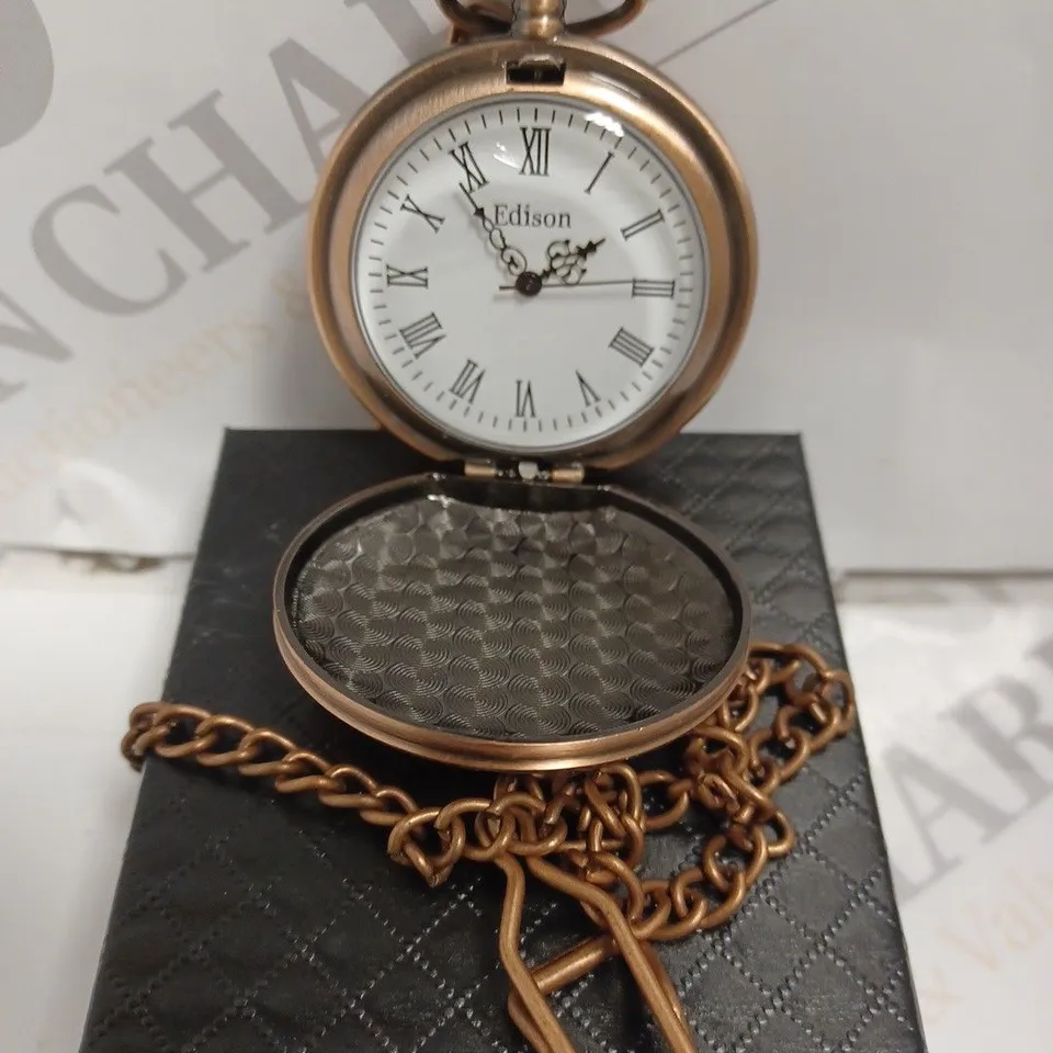 BOXED EDISON POCKET WATCH