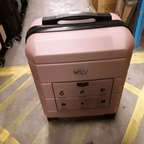 UNBOXED KEPLIN LUGG SMALL SIZE TRAVEL LUGGAGE WITH WHEELS PINK COLOUR