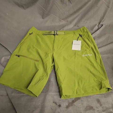 MONTANE TENACITY SHORTS IN ALDER GREEN SIZE 36"