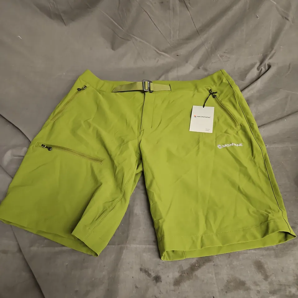 MONTANE TENACITY SHORTS IN ALDER GREEN SIZE 36"