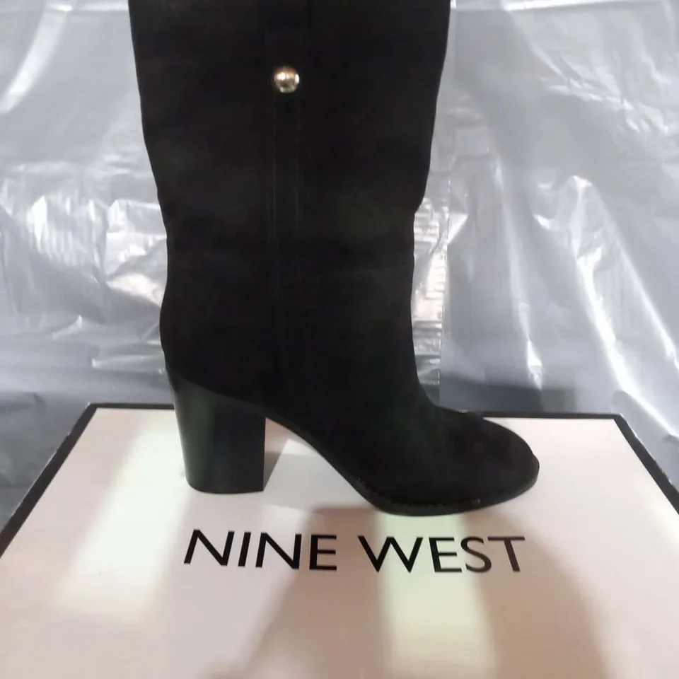 BOXED NINE WEST HARBOURN BLACK SYNTHETIC LADIES SIZE 7