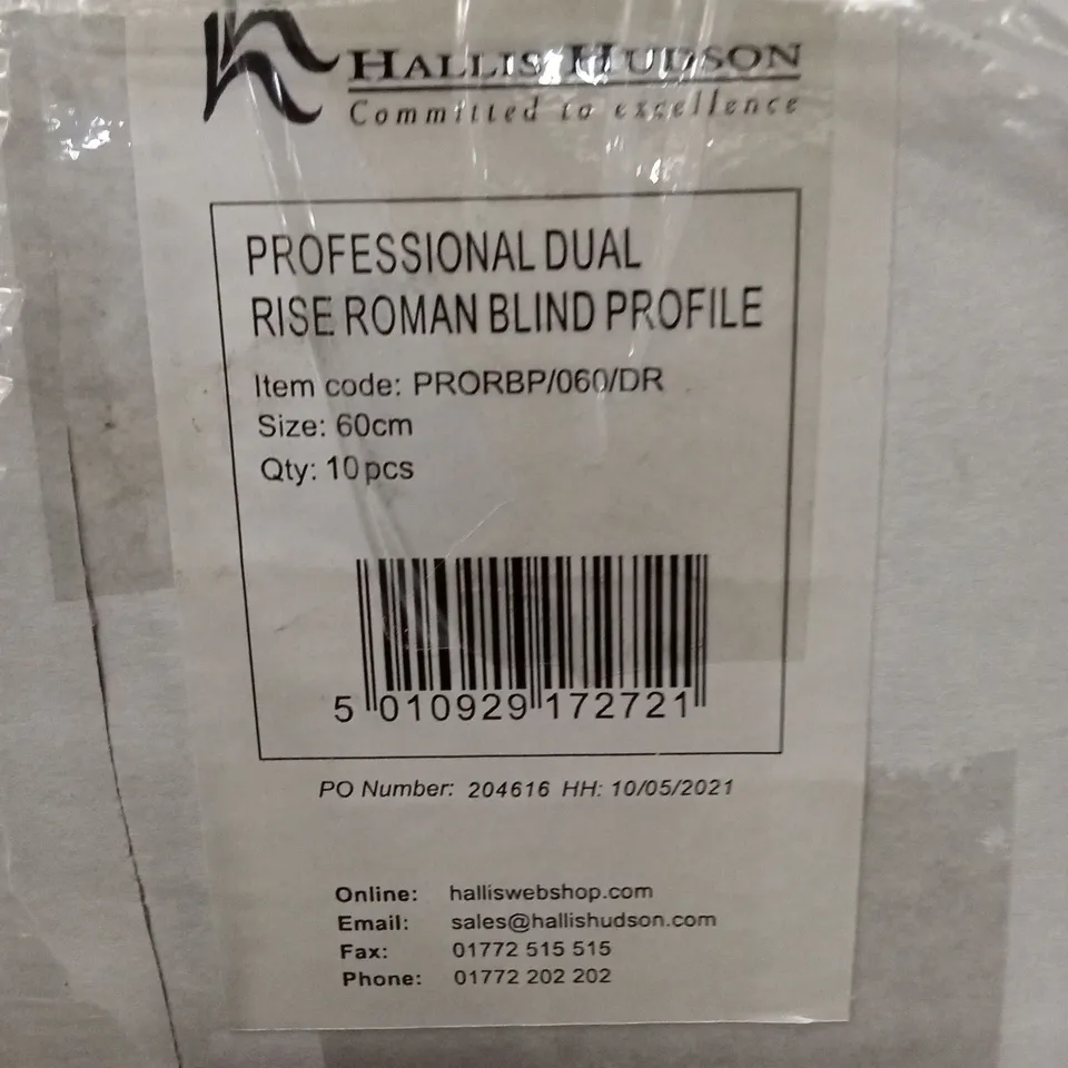 PALLET TO CONTAIN APPROXIMATELY 390 BRAND NEW PROFESSIONAL DUAL RISE ROMAN BLIND PROFILES