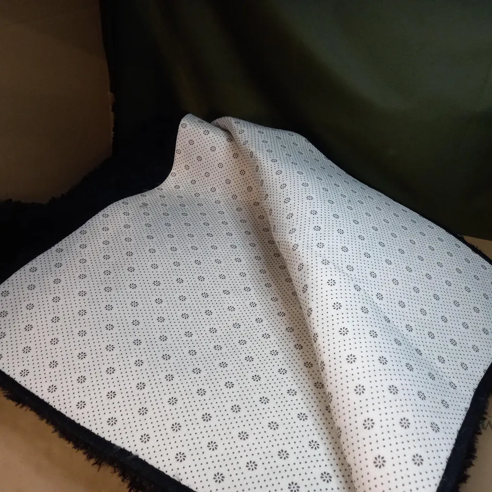 DESIGNER BLACK FAUX FUR RECTANGULAR RUG