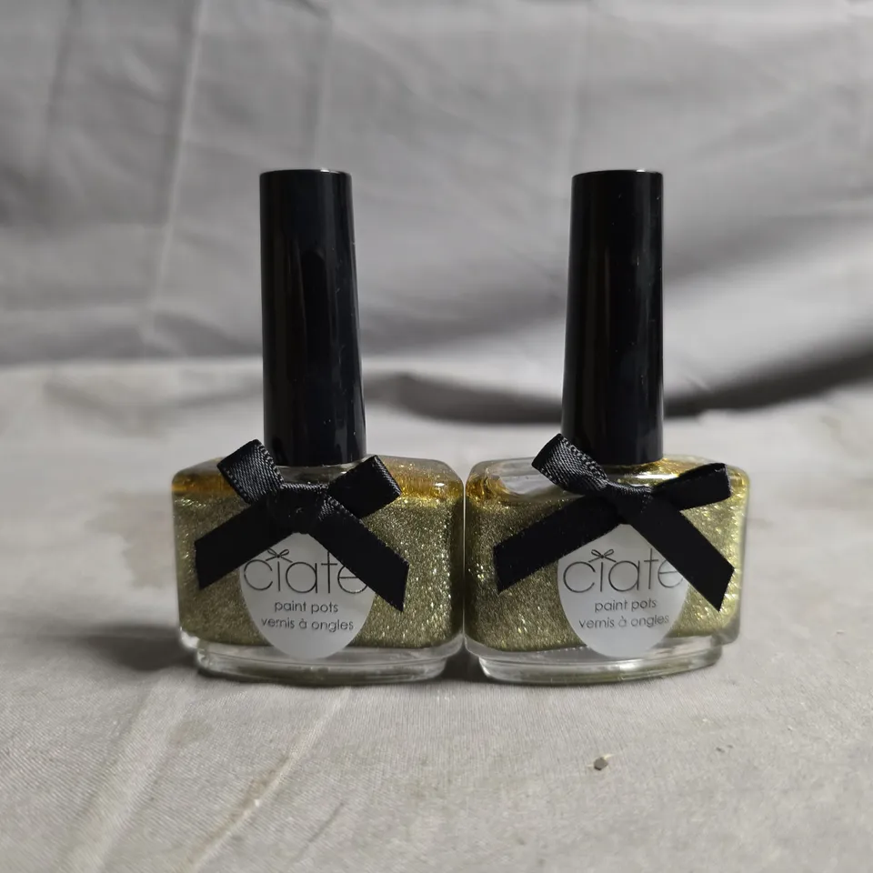 LARGE QUANTITY OF CIATÉ PAINT POTS NAIL POLISH – GOLD GLITTER