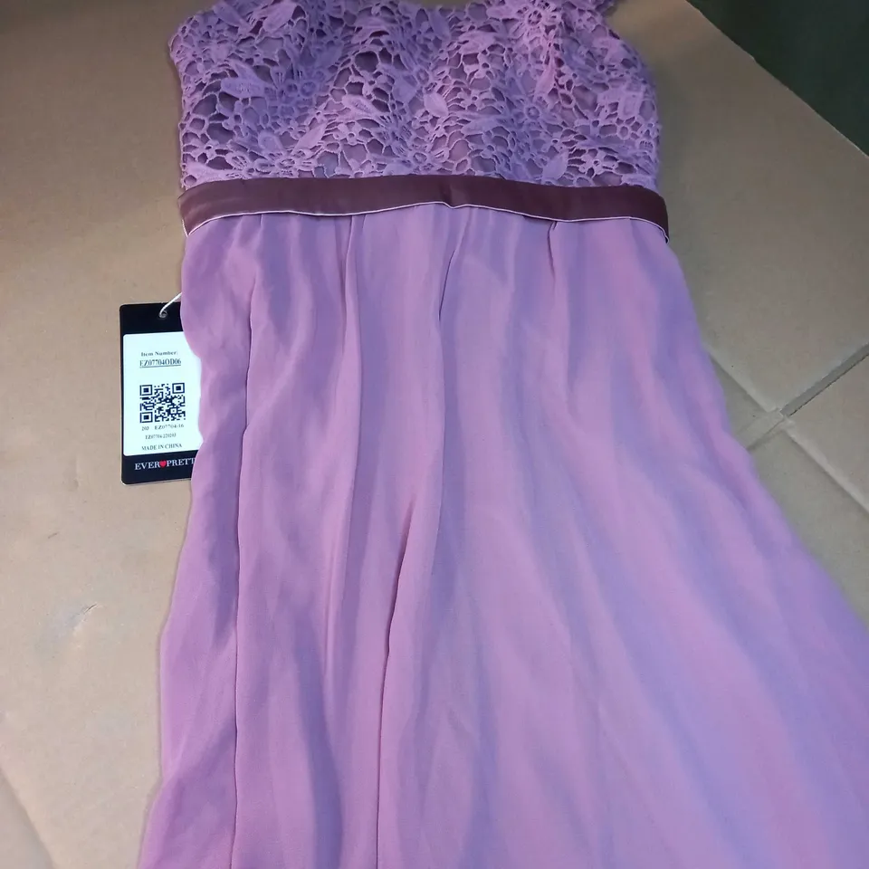 EVERPRETTY DUSTY LAVENDAR EVENING/OCCASION GOWN - SIZE 10