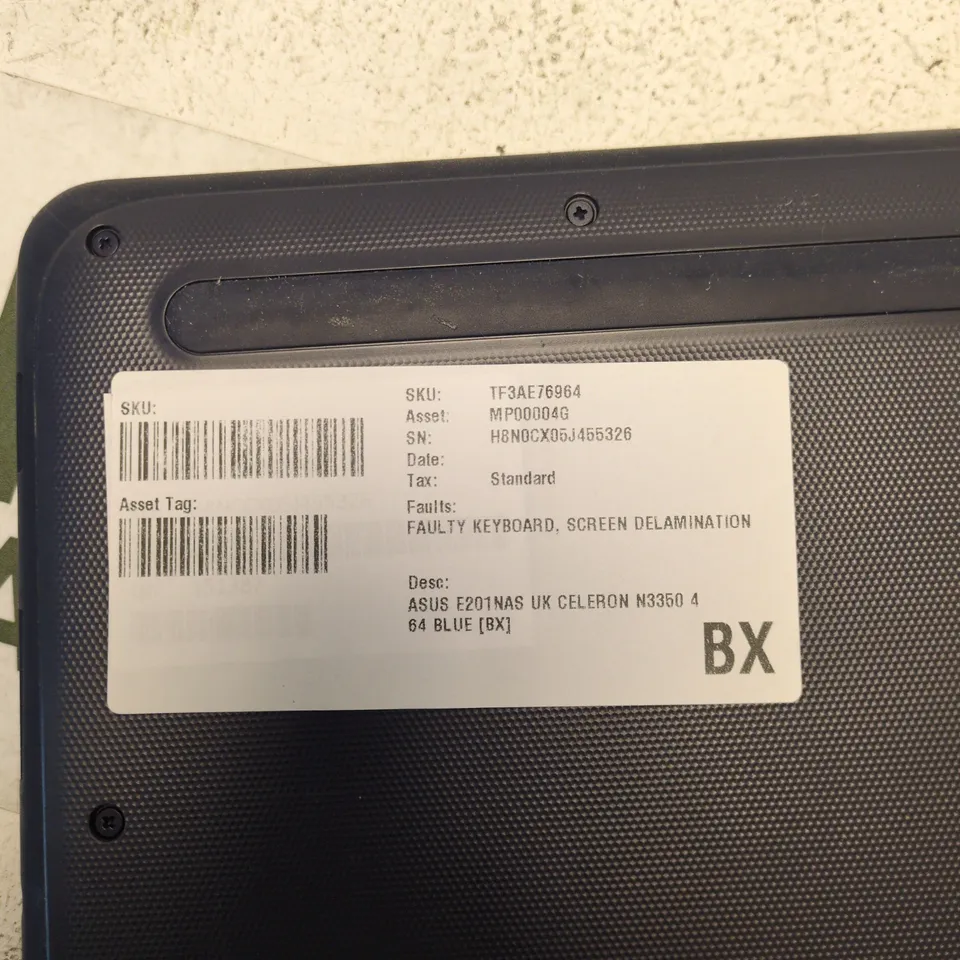 ASUS E201NAS LAPTOP – BLUE, CELERON N3350, 4GB RAM, 64GB EMMC