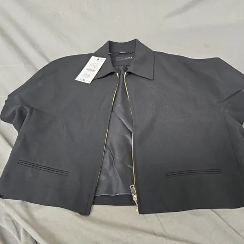 ZARA LARGE BLACK CROPPED BLAZER