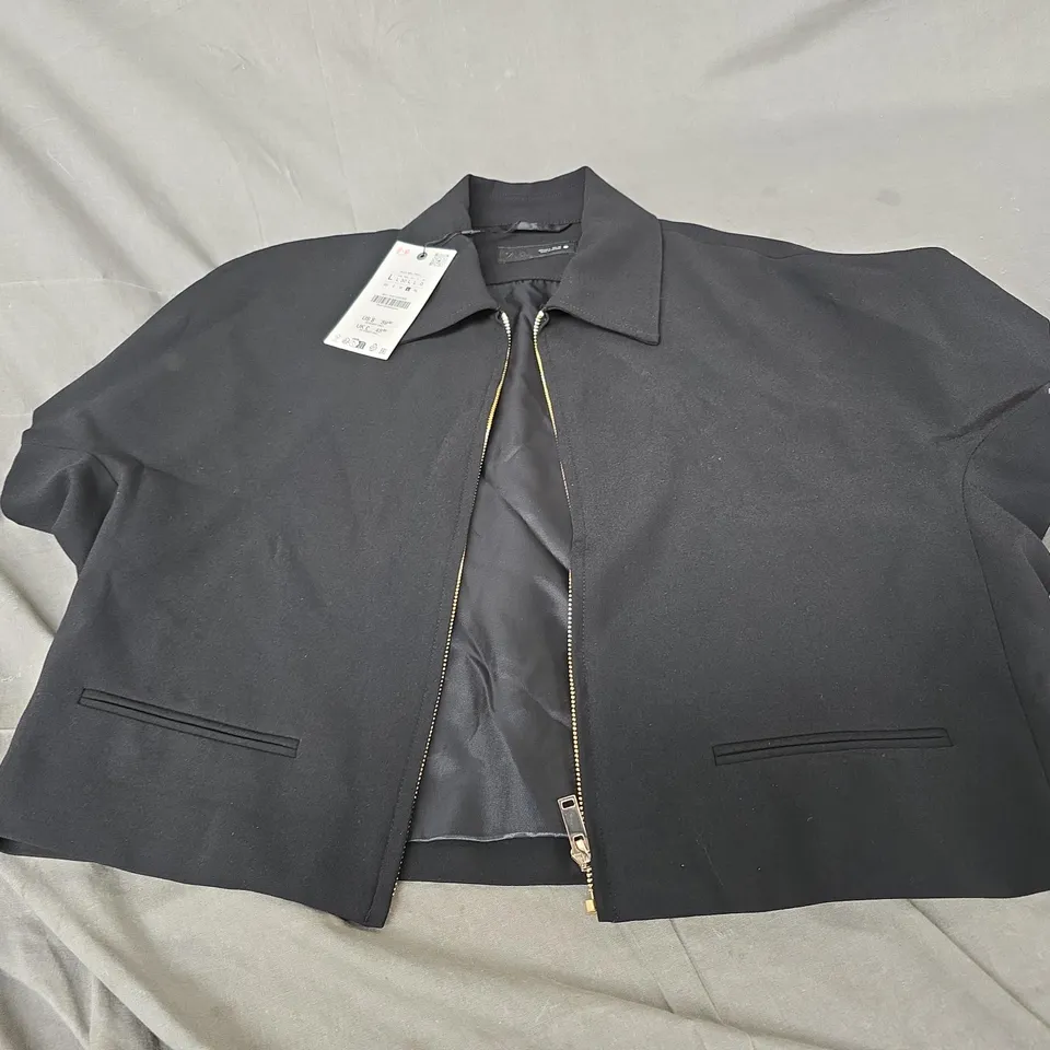 ZARA LARGE BLACK CROPPED BLAZER