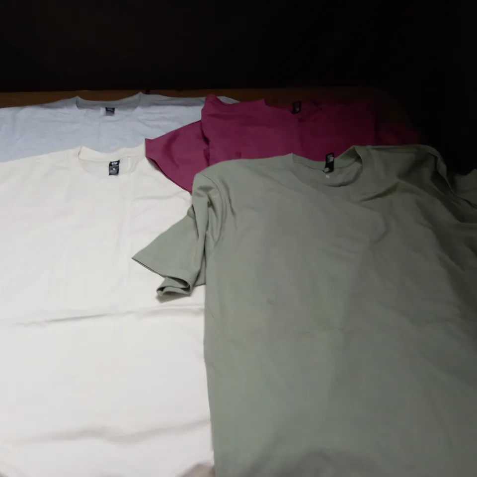 LOT OF 4 ASCOLOUR PLAIN T-SHIRTS - XL
