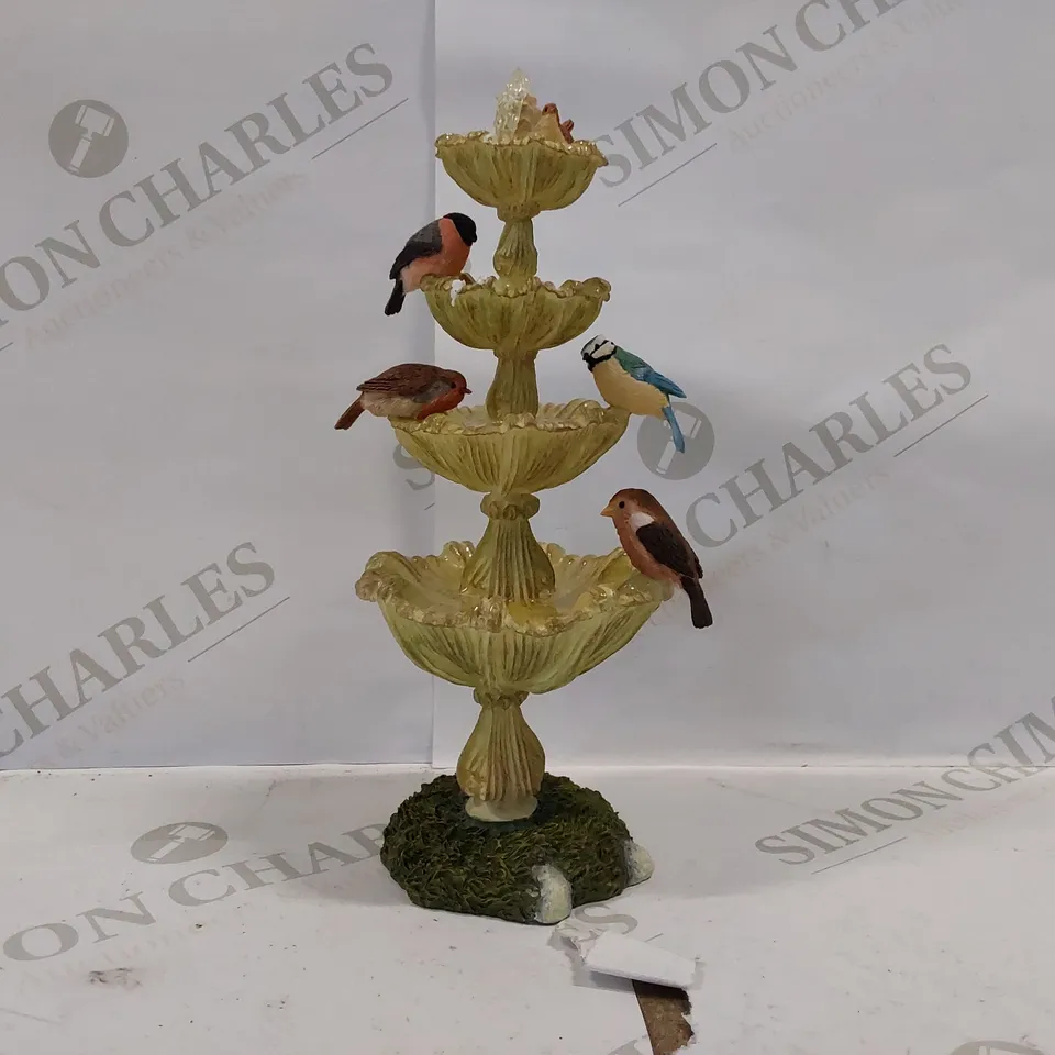 BOXED FIESTA COLLECTABLES LUGENIA ORNAMENTAL BIRD FOUNTAIN (1 BOX)