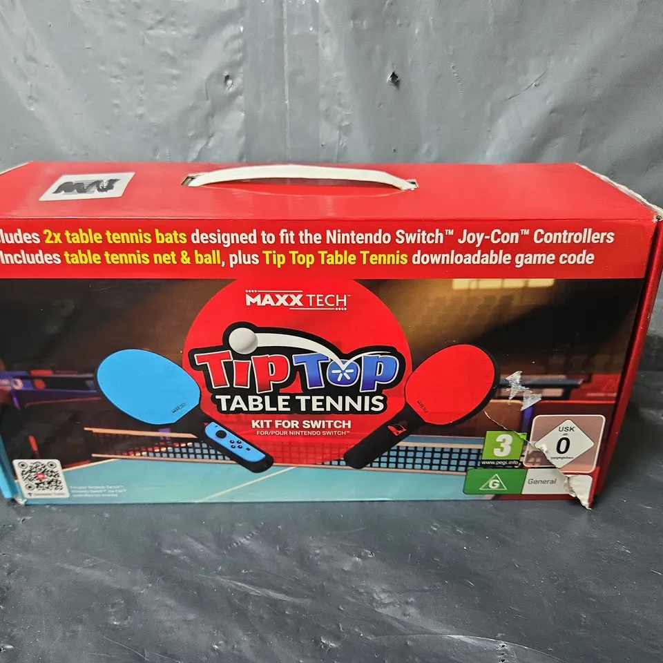BOXED MAXX TECH TIP TOP TABLE TENNIS KIT FOR SWITCH