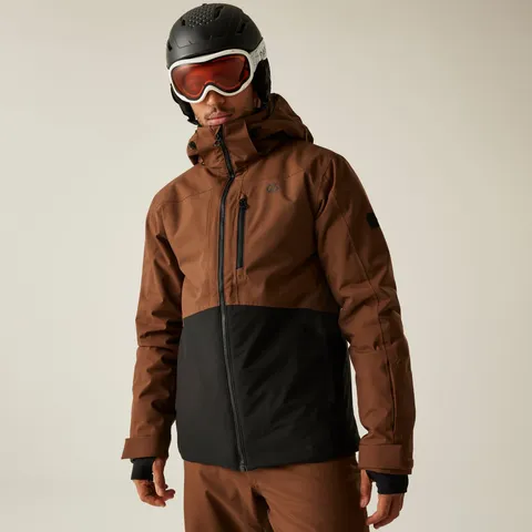 BRAND NEW REGATTA MEN'S EDGE III SKI JACKET DARK BROWN - M