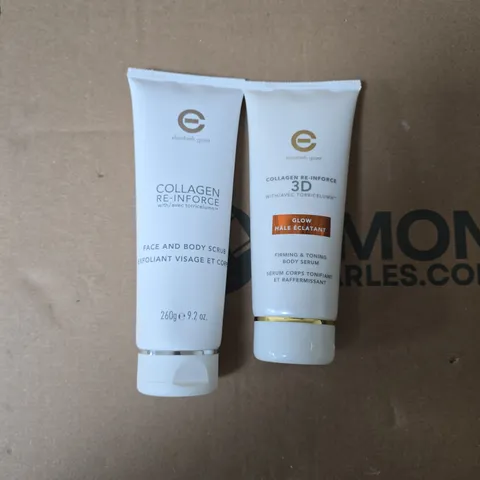 ELIZABETH GRANT COLLAGEN RE-INFORCE 3D FACIAL SERUM & FACE & BODY SCRUB DUO (2 TUBES)