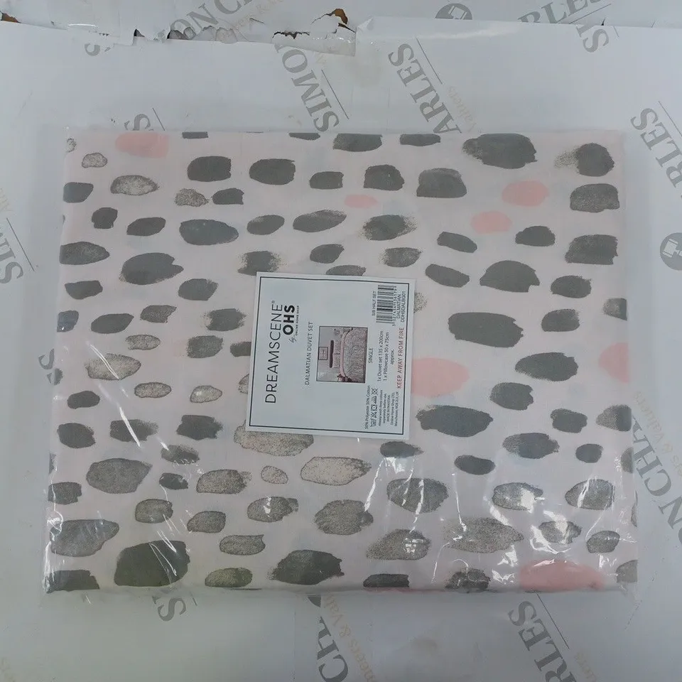 OHS DREAMSCENE DALMATION DUVET SET SINGLE 135X200