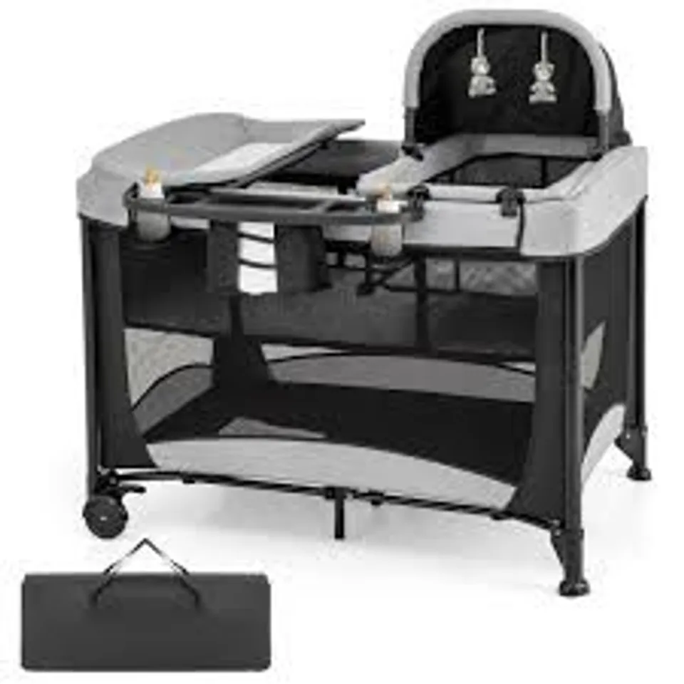 5 IN 1 PORTABLE NURSERY CENTER WITH BASSINET AND CRADLE