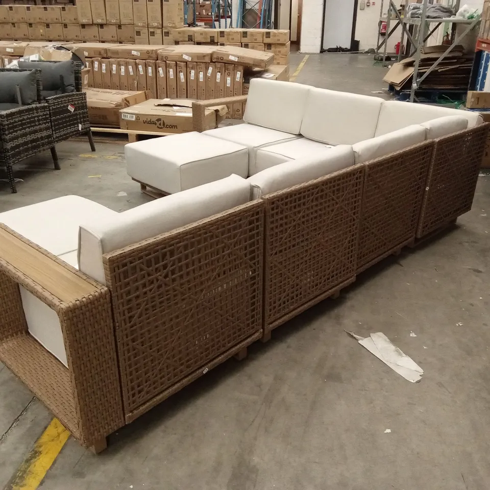 17 STORIES PATIO SECTIONAL OUTDOOR SOFA SET WITH CUSHIONS