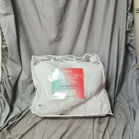 MARTEX FOR YOU, FOR ME DUAL TOG DUVET – LIGHT GREY, SEALED IN PACKAGING. DOUBLE