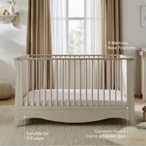 BOXED CUDDLE CO. CLARA COT BED - CASHMERE/ASH (2 BOXES)