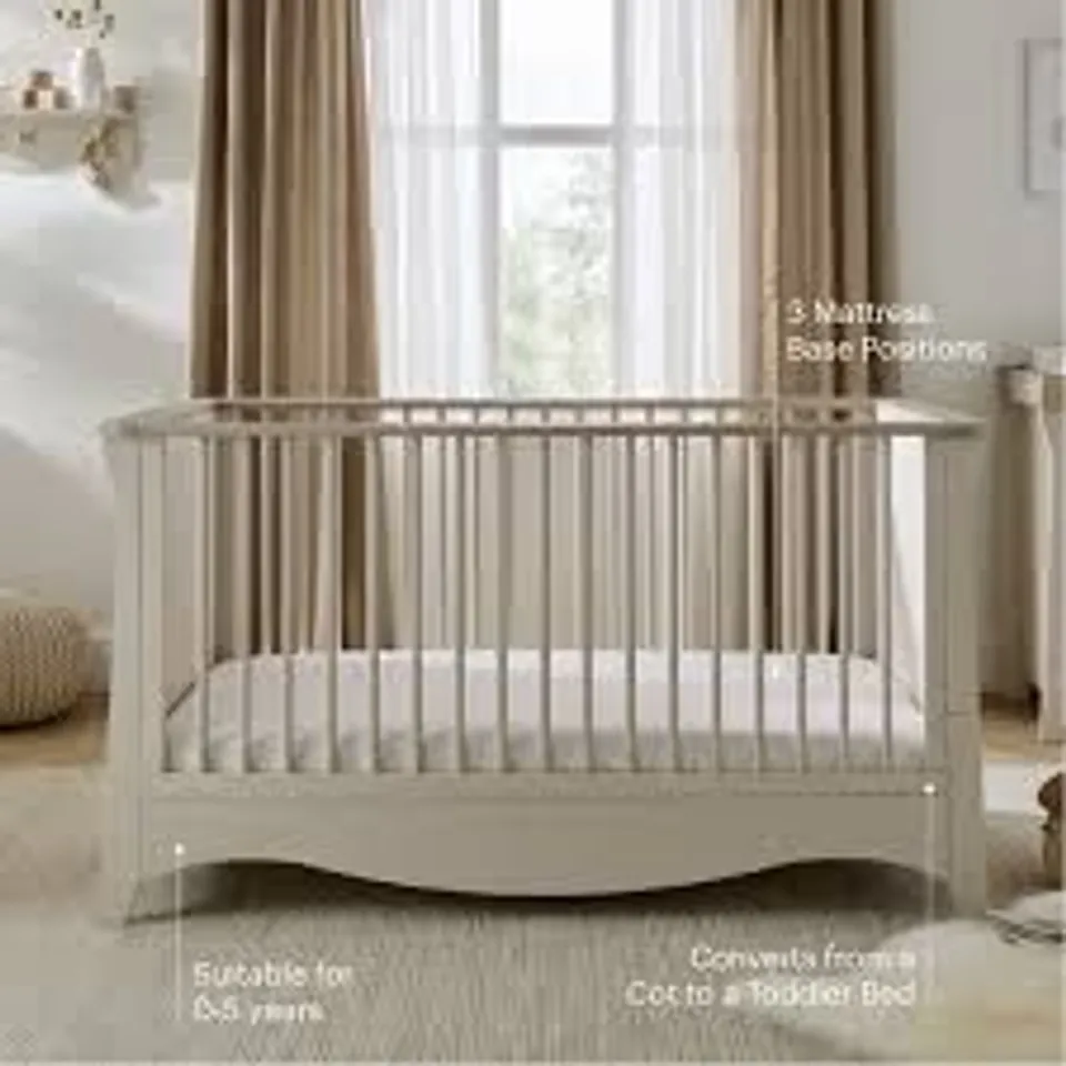 BOXED CUDDLE CO. CLARA COT BED - CASHMERE/ASH (2 BOXES)
