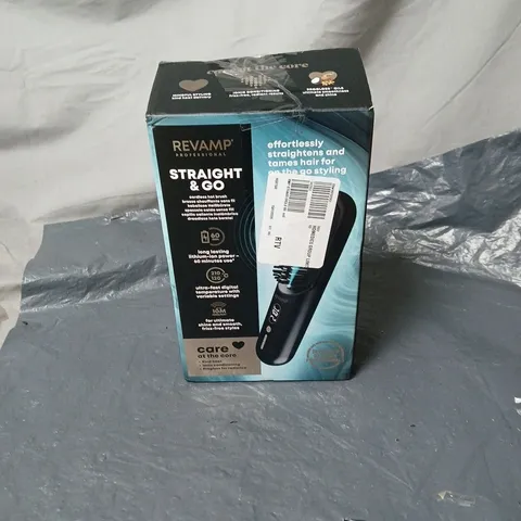 REVAMP STRAIGHT AND GO CORDLESS HOT BRUSH BOXED