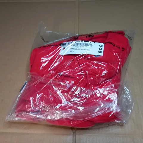 PACKAGED BOOHOO RED PUFF SLEEVE SQUAE NECK MIDI DRESS - SIZE 18
