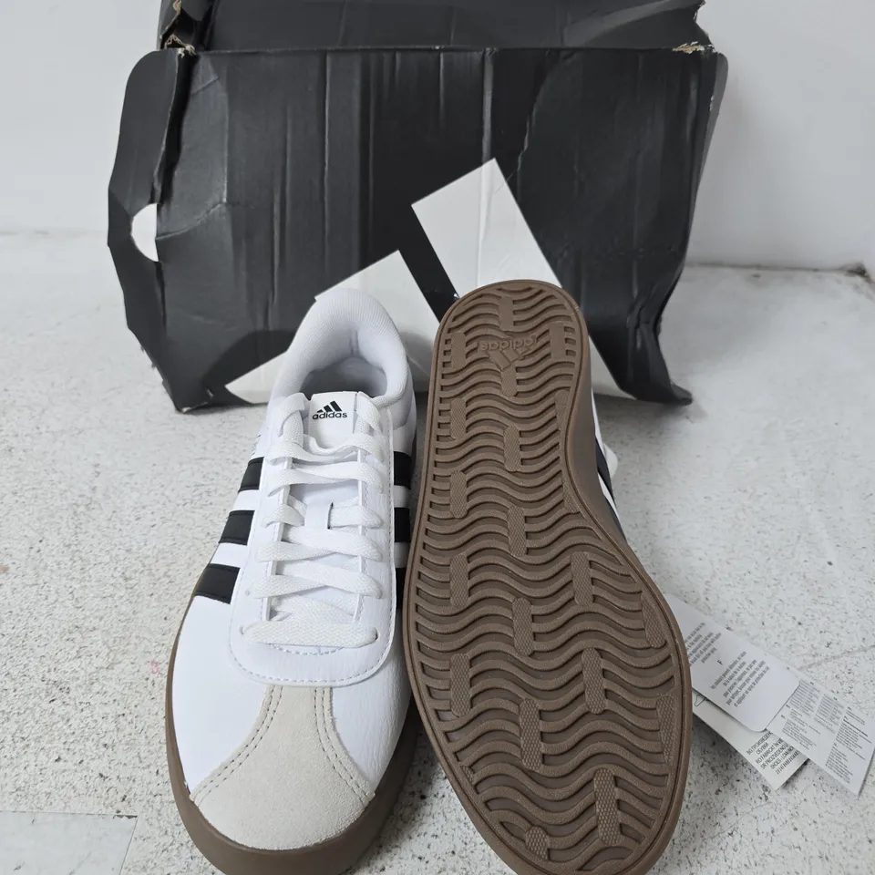 ADIDAS VL COURT 3.0 TRAINERS – WHITE/BLACK, UK 6 (EU 39 1/3; US 7.5)